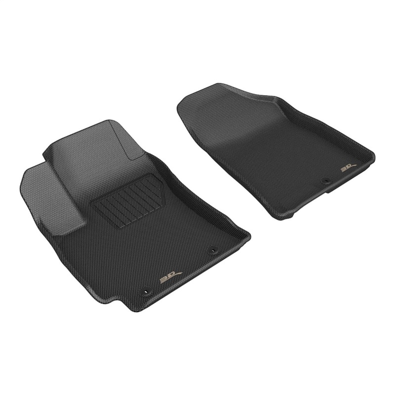 Hyundai Kona Floor Mats - Front - 3D MAXpider - Kagu - Black - `24-`26